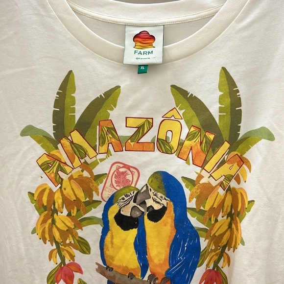 FARM Rio Amazonia tropical 100% cotton women t shirt - Picture 9 of 15